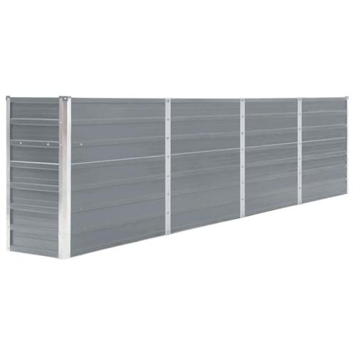 vidaXL Plantenbak verhoogd 320x40x77 cm gegalvaniseerd staal, Tuin en Terras, Bloempotten, Nieuw, Verzenden