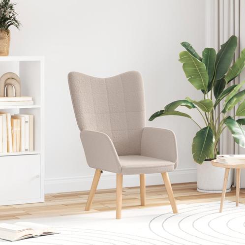 vidaXL Ontspannende Zitstoel Lichtgrijs Fluffy Stof, Huis en Inrichting, Fauteuils, Nieuw, Verzenden