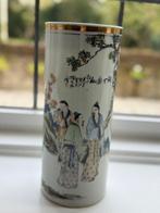 Vase porte-chapeau en famille rose chinois antique -