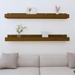 vidaXL Wandschappen 2 st 110x12x9 cm massief grenenhout, Verzenden, Nieuw