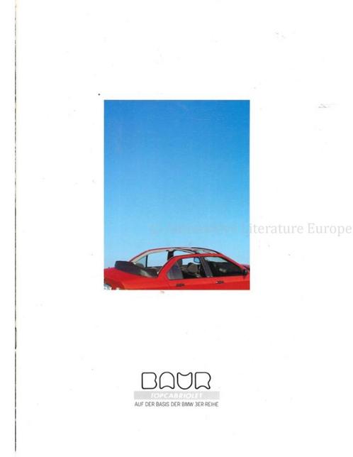 1993 BMW 3 SERIE BAUR TOPCABRIOLET BROCHURE DUITS, Livres, Autos | Brochures & Magazines