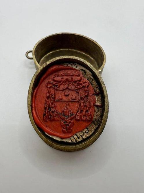Reliekhouder - Brons, Gouden cartouche - 20e eeuw - San, Antiek en Kunst, Kunst | Niet-Westerse kunst