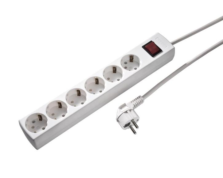 Martin Kaiser 6-voudig stopcontact met schakelaar en 5m, Doe-het-zelf en Bouw, Elektriciteit en Kabels, Verzenden