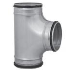 T-stuk 90º met afdichtingsrubber Ø 125mm - Ø 125mm - Ø 125mm, Verzenden, Nieuw