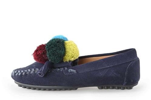 Fabienne Chapot Instappers in maat 37 Blauw | 5% extra, Kleding | Dames, Schoenen, Blauw, Zo goed als nieuw, Instappers, Verzenden