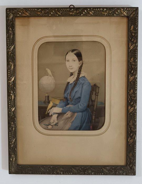 Britse school (XIX) - Fanciulla in interno, Antiquités & Art, Art | Peinture | Classique