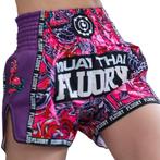 Fluory Muay Thai Kickboxing Shorts Pink Roses, Nieuw, Fluory, Maat 56/58 (XL), Roze