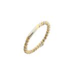 Bicolor gouden gedraaide aanschuifring (witgoud) (witgoud), Handtassen en Accessoires, Ringen, Gebruikt, Overige kleuren, 19 tot 20
