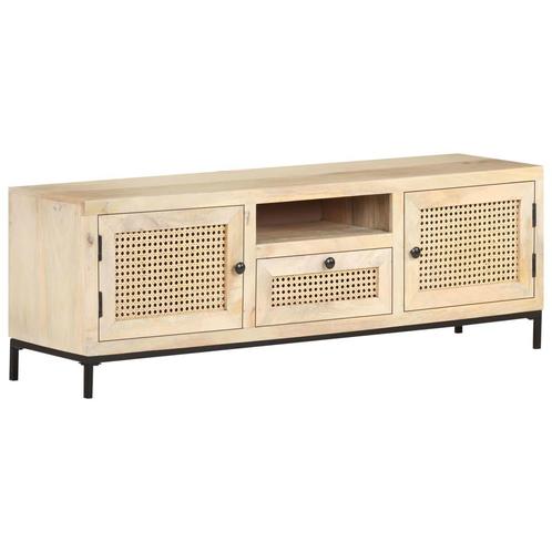 vidaXL Tv-meubel 120x30x40 cm massief mangohout en, Huis en Inrichting, Kasten |Televisiemeubels, Nieuw, Verzenden
