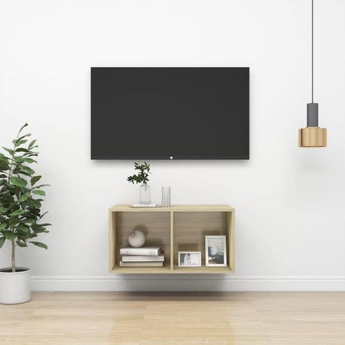 vidaXL Tv-wandmeubel 37x37x72 cm bewerkt hout sonoma, Huis en Inrichting, Kasten |Televisiemeubels, Nieuw, Verzenden