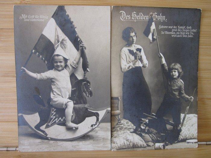 Duitsland - Wereldoorlog 1 - veldpost, romantiek, patriotiek, Collections, Cartes postales | Étranger