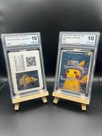 Pokémon - 2 Graded card - Pikachu With Grey Felt Hat &, Nieuw