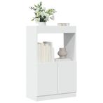 vidaXL Hoge kast 63x33x100 cm bewerkt hout wit, Huis en Inrichting, Verzenden, Nieuw