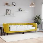 vidaXL Slaapbank met matras 90x200 cm fluweel geel, Huis en Inrichting, Slaapkamer | Bedden, Verzenden, Nieuw