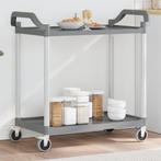 vidaXL Trolley 2-laags 99x50x97 cm aluminium grijs, Huis en Inrichting, Verzenden, Nieuw