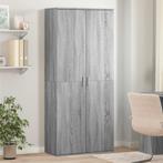 vidaXL Hoge kast 80x35x180 cm bewerkt hout grijs sonoma, Huis en Inrichting, Kasten | Overige, Verzenden, Nieuw