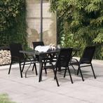 vidaXL 5-delige Tuinset zwart, Verzenden, Nieuw, Tuinset