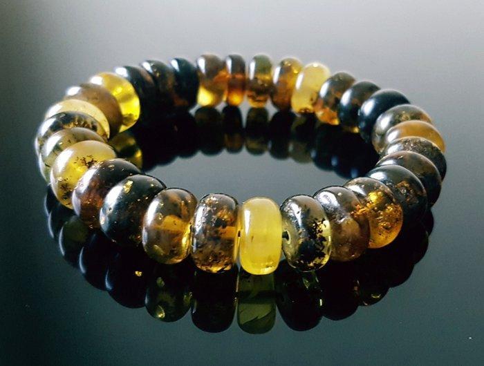 Amber Zeldzame natuurlijke groene Baltische barnsteenarmband, Collections, Minéraux & Fossiles
