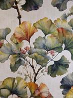 Linnenmix viscose stof met exclusieve Ginkgo in Art