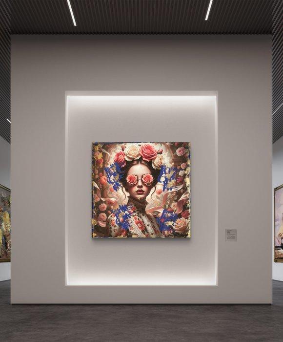 Nicole Lubbers - The Flower of Vision XL, Antiek en Kunst, Kunst | Schilderijen | Modern