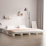 vidaXL Lit de palette blanc 200x200 cm bois de pin