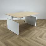 Drentea slingerbureau 160x90 cm, wit - ahorn, Huis en Inrichting, Gebruikt, Bureau