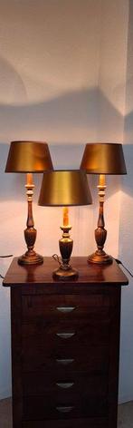 Tafellamp (3) - Hout - Inclusief kap