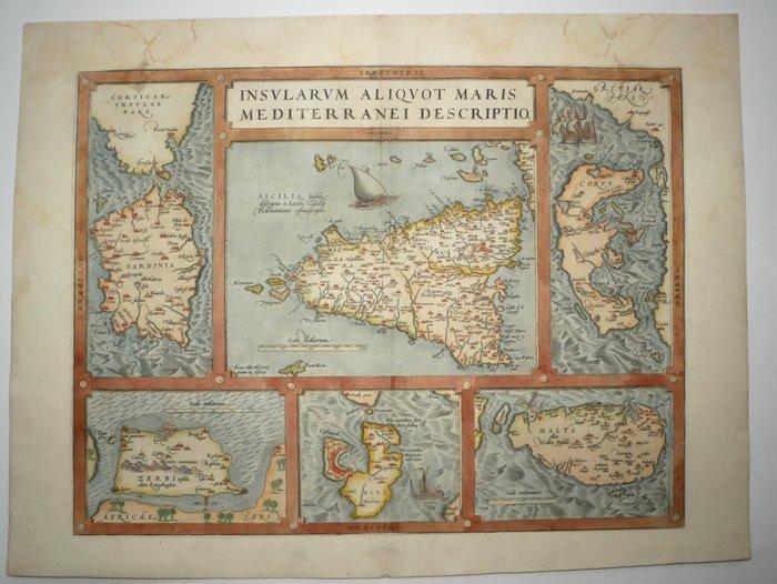 Italië, Malta, Griekenland, - Middellandse Zee; Abraham, Boeken, Atlassen en Landkaarten