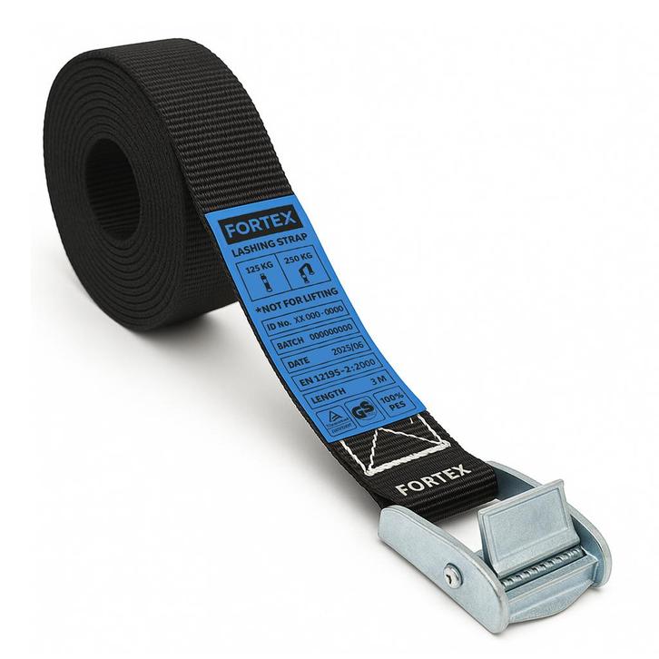 FORTEX spanband met gesp – 25mm breed - 125/250daN - 5 meter, Muziek en Instrumenten, Licht en Laser, Verzenden