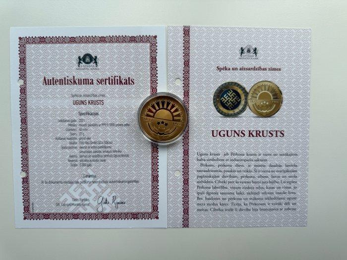 Letland. Medal 2022, 1918 “Uguns Krusts” Fire Cross Silver, Postzegels en Munten, Munten | Europa | Niet-Euromunten