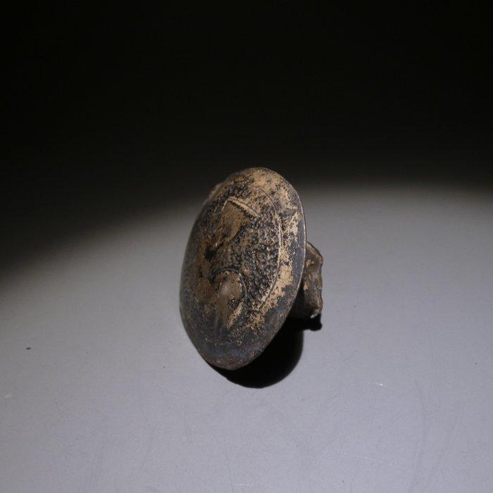 Chimu, Peru Zilver Tamba - Oorbellen. 3,5 cm D. 1100 - 1400, Verzamelen, Mineralen en Fossielen