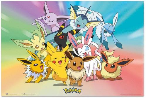 Hole in the Wall Pokémon Maxi Poster-Eeveelutions (Diversen), Verzamelen, Posters, Ophalen of Verzenden