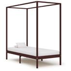 Hemelbedframe 90x200 Donkerbruin | Tweede Kansje | 40% Ko..., Huis en Inrichting, Slaapkamer | Bedden, Verzenden, Nieuw