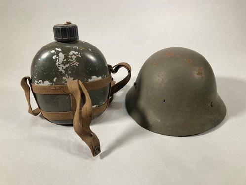 Casque de défense civile japonais et cantine – époque de la, Verzamelen, Militaria | Tweede Wereldoorlog