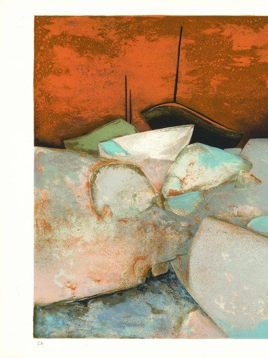 Claude Gaveau (1940) - Barques en bord de mer, Antiek en Kunst, Antiek | Overige Antiek