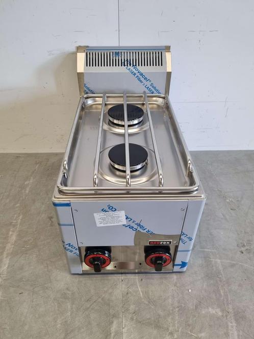 RVS RedFox Opzet 2 pits Fornuis Gasfornuis Kookplaat 33 cm, Zakelijke goederen, Horeca | Keukenapparatuur, Ophalen of Verzenden