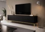 TV Meubel modern Design met pootjes zwart 190cm, Verzenden