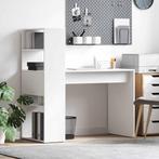 vidaXL Bureau met plank met opslag Wit 113 x 54 x 120 cm, Huis en Inrichting, Bureaus, Verzenden, Nieuw