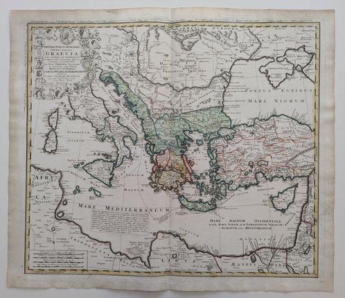 Grèce - Méditerranée orientale; Homann Heirs - Imperii, Boeken, Atlassen en Landkaarten