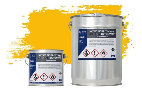 Wixx 2K Epoxy 650 Extreme Betoncoating RAL 1023 |, Doe-het-zelf en Bouw, Verf, Beits en Lak, Nieuw, Verzenden
