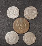 Nederland. Dubbele wapenstuiver en VOC Duit 1745/1785, 5, Postzegels en Munten
