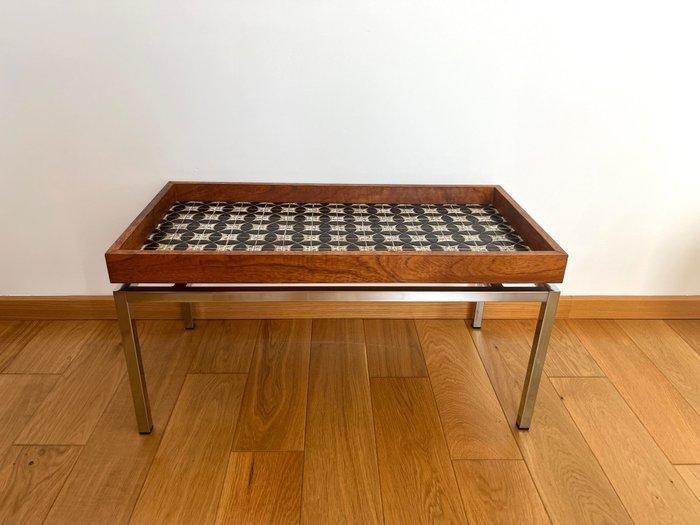 Salontafel - Keramiek, Chroom, Hout, Antiek en Kunst, Kunst | Designobjecten