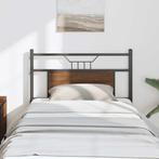 vidaXL Hoofdbord 90 cm bewerkt hout en staal bruin, Huis en Inrichting, Slaapkamer | Bedden, Verzenden, Nieuw