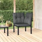 vidaXL Chaise dangle de jardin avec coussins noir/gris, Verzenden, Neuf