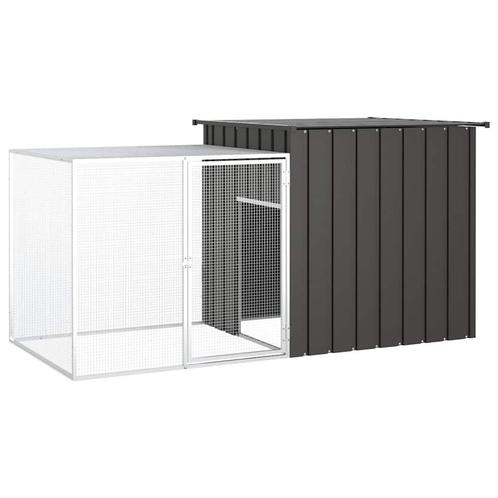 vidaXL Kippenhok 200x91x100 cm gegalvaniseerd staal, Dieren en Toebehoren, Knaagdieren en Konijnen | Hokken en Kooien, Nieuw, Verzenden