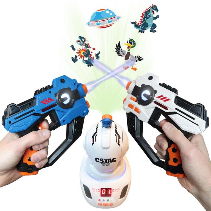 KidsTag Lasergame set - 2 Space laserguns + 1 projector, Enfants & Bébés, Jouets | Extérieur | Jeu d'action, Enlèvement ou Envoi