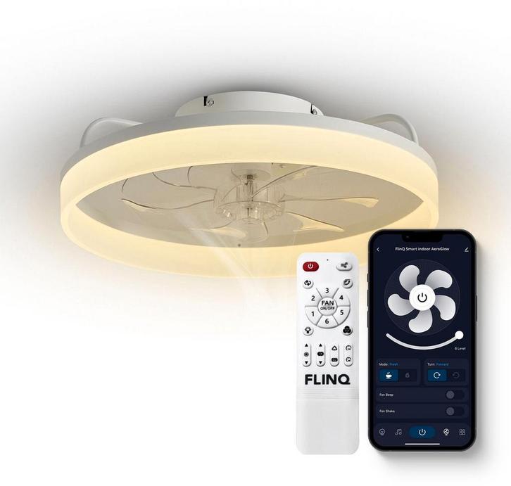 2dekans | FlinQ AeroGlow - Smart Plafondventilator -, Audio, Tv en Foto, Afstandsbedieningen, Ophalen of Verzenden
