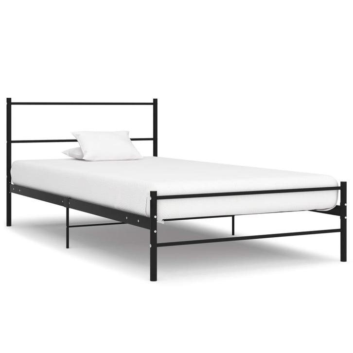 vidaXL Bedframe metaal zwart 100x200 cm, Huis en Inrichting, Slaapkamer | Bedden, Nieuw, Verzenden