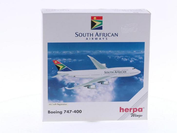 Schaal 1:500 Herpa 511162 South African Airways - Boeing..., Hobby en Vrije tijd, Modelbouw | Vliegtuigen en Helikopters, Gebruikt
