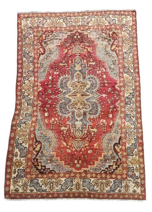 Oude Anatolische Ghiordes - Vloerkleed - 205 cm - 140 cm -, Huis en Inrichting, Stoffering | Tapijten en Vloerkleden